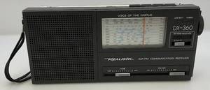 lot 77 image: Vintage Realistic Brand DX-360 AmFm Communication Reveiver (WORKS GREAT)