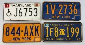 lot 79 image: Vintage Misc. License Plates