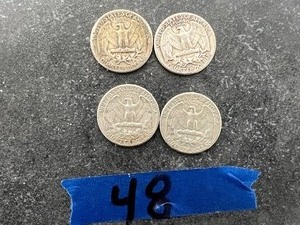 2) 1950S & 2) 1960S WASHINGTON QUARTERS 90% SILVER