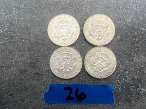 4) 1969 KENNEDY HALF DOLLARS 40% SILVER