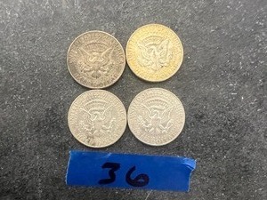 4) 1967 KENNEDY HALF DOLLARS 40% SILVER