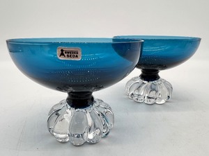 lot 23 image: SEDA Sweden Blue Footed Glasses with Original Label - QTY 2