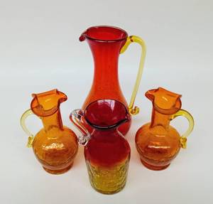 lot 138 image: Amberina and Tangerine Crackle Glass Collection