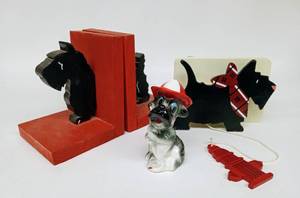lot 158 image: Vintage Scottie Dog Fun including Japan Figurine