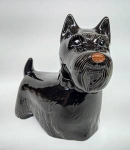 lot 162 image: Large Ceramic METLOX Scottie Dog Cookie Jar