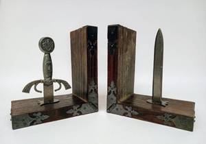 lot 166 image: Vintage Mid Century Sword Bookends