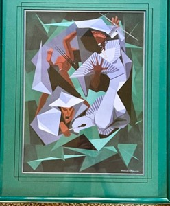 lot 32 image: OSCAR HOWE Framed Print Artwork Ghost Dance