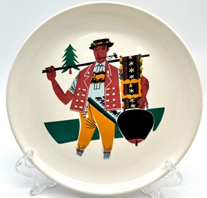 lot 36 image: 6 Piece MORTIZ KENNEL Salad  Appetizer Plates Marked LANDERT 5019161, 162, 163