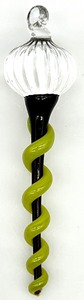 lot 44 image: Murano Style Hand Blown Glass Ornaments  Pendants - QTY 3