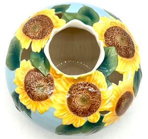 lot 58 image: Vintage VAN GOGH Sunflower Inspired FRANZ Fine Ceramic Vase
