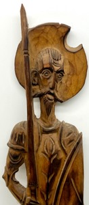 lot 71 image: Vintage Decorative DON QUIXOTE SANCHO PANZA Hand Carved Fork and Spoon BAZAR SAN JOSE SIERPOES, 83 SEVILIA Marked