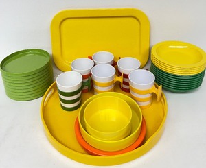 lot 78 image: Melamine Dishes including INGRID LTD., DEKA  and More