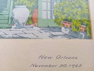 lot 205 image: Vintage Framed Art Print of New Orleans