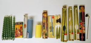 lot 246 image: Large Lot of Vintage Candles with Snuffer