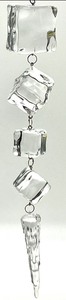 lot 239 image: Vintage DEPARTMENT 56 Ice Cube Hanging ornament with Frosted Polar Bear Handing Ice Cube Ornament