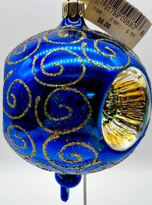 lot 271 image: Vintage German Blue, Green and Gold Glass Ornaments