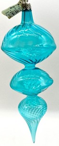 lot 278 image: Vintage Italian Blue Glass Ornament with 3 Gazing Balls