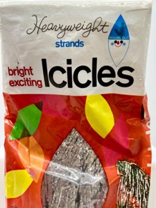 lot 286 image: Vintage Heavyweight Strands of Bright Exciting ICICLES and Various Sized Christmas Light Reflectors