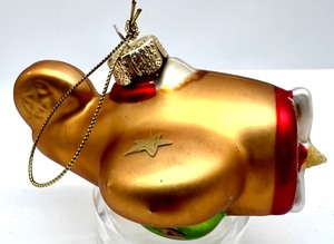 lot 291 image: Vintage Robot & Airplane Glass Ornaments