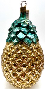 lot 297 image: Vintage Assortment of Glass Ornaments and Beaded Fruit Picks