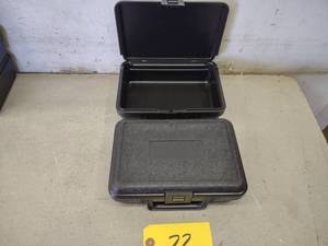 lot 77 image: (2) Travel Cases, 8.5x5.5x2.5...