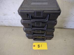 lot 81 image: (4) Travel Cases, 8.5x5.5x2.5...