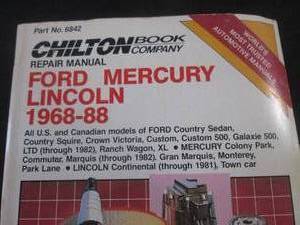 lot 12 image: (FS) 1968 - 1988 Ford Lincoln Automobile Repair Manual - Chilton #6842 - Pages (833)