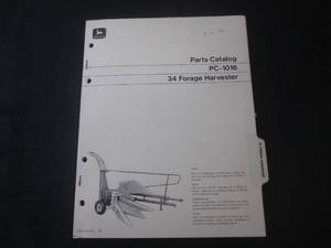 lot 54 image: (FS) John Deere 34 Forage Harvester Parts Manual - PC-1016 - 1972 - Pages (41)