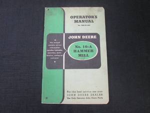 lot 61 image: (FS) John Deere 10-A Hammer Mill Operators & Parts Manual - OM-C2-1047 - Pages (36)
