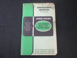 lot 65 image: (FS) John Deere B Van Brunt Grain Drill Operators & Parts Manual - OM-M1-947 - Pages (128)