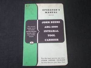 lot 66 image: (FS) John Deere ABG-2000 Integral Tool Carrier Operators & Parts Manual - OM-Y7-951 - Pages (36)