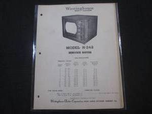 lot 68 image: (FS) Westinghouse Model H-242 Radio Television Service Notes - Vintage - Pages (10)