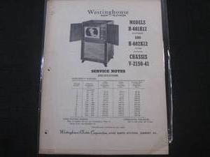 lot 71 image: (FS) Westinghouse Model H-601K12 & H-602K12 Radio Television Service Notes - Vintage - Pages (11)