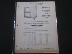 lot 72 image: (FS) Westinghouse Model H-603C12 & H-608C12 Radio Television Service Notes - Vintage - Pages (16)