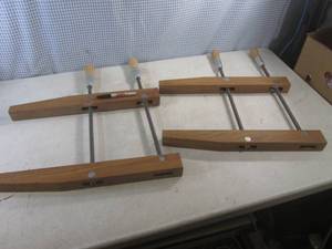 lot 101 image: (F-2) 2 Big Wood Clamps - See Photos For Dimensions  Sharpie For Comparison
