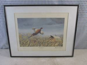 lot 119 image: (D-1) Framed Signed Les Kouba Back of the Barn Limited Edition Print 18 12 x 14 12