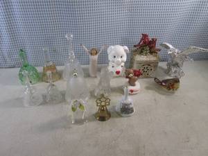 lot 166 image: (EW4) Decor Figures and Glass Bells...