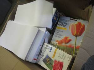 lot 229 image: (RM5) Box Full of Paper, Envelopes, Photo Paper Etc