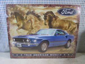 lot 233 image: (FS) Ford Mustang Tin Sign - 16 x 12 12 - New In Wrap