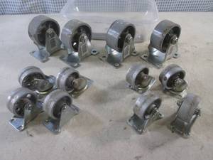 lot 253 image: (CSB) Assorted Cast-Iron Caster Wheels 3 and 2