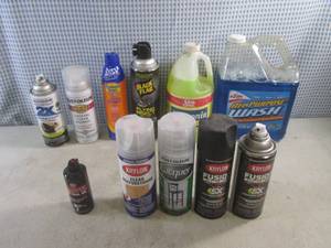 lot 260 image: (EC1) Cleaners, Bug Spray, Air Tool Oil Etc
