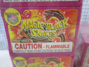 lot 267 image: (CSB) 150 Boxes Magic Black Snakes 6 per Box  3 Bundles of 50 Boxes
