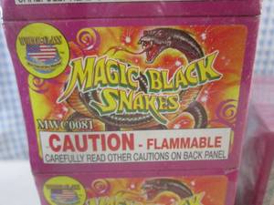 lot 268 image: (CSB) 150 Boxes Magic Black Snakes 6 per Box  3 Bundles of 50 Boxes