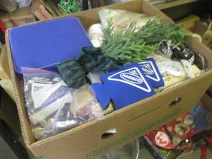 lot 276 image: (G-1) Box Full of Misc - Crafting, Small Nick-Nacks, Waffle Maker, Couple Window Kits and More
