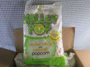 lot 293 image: (EC2) Case of 6 Bags Valley Pop Tender White with Sea Salt Popcorn 6.5oz Best by Jan 2024