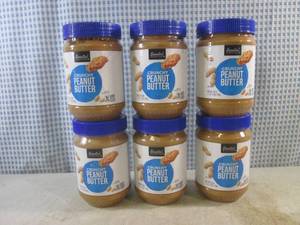 lot 309 image: (B-1) 6 Jars of Crunchy Peanut Butter 28oz Best by March 2024