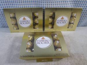 lot 329 image: (B-3) 3 Packs of Ferrero Rocher Fine Hazelnut Chocolates 5.3oz 12 per Pack Best by March 2024