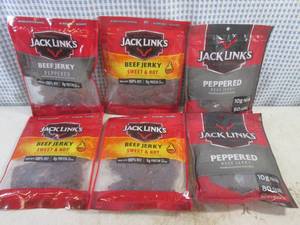 lot 339 image: (B-2) 6 Bags of Jack Links Past Date
