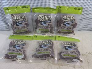 lot 346 image: (B-3) 6 Bags of Wild River Beef Jerky Past Date