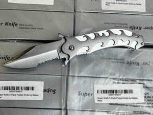 Lot of 24 Brand New 3 Folding Pocket Knives